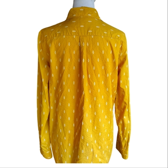 Garnet Hill Signature Organic Pima Cotton Essential Button Up Shirt Size 12 - Picture 6 of 8